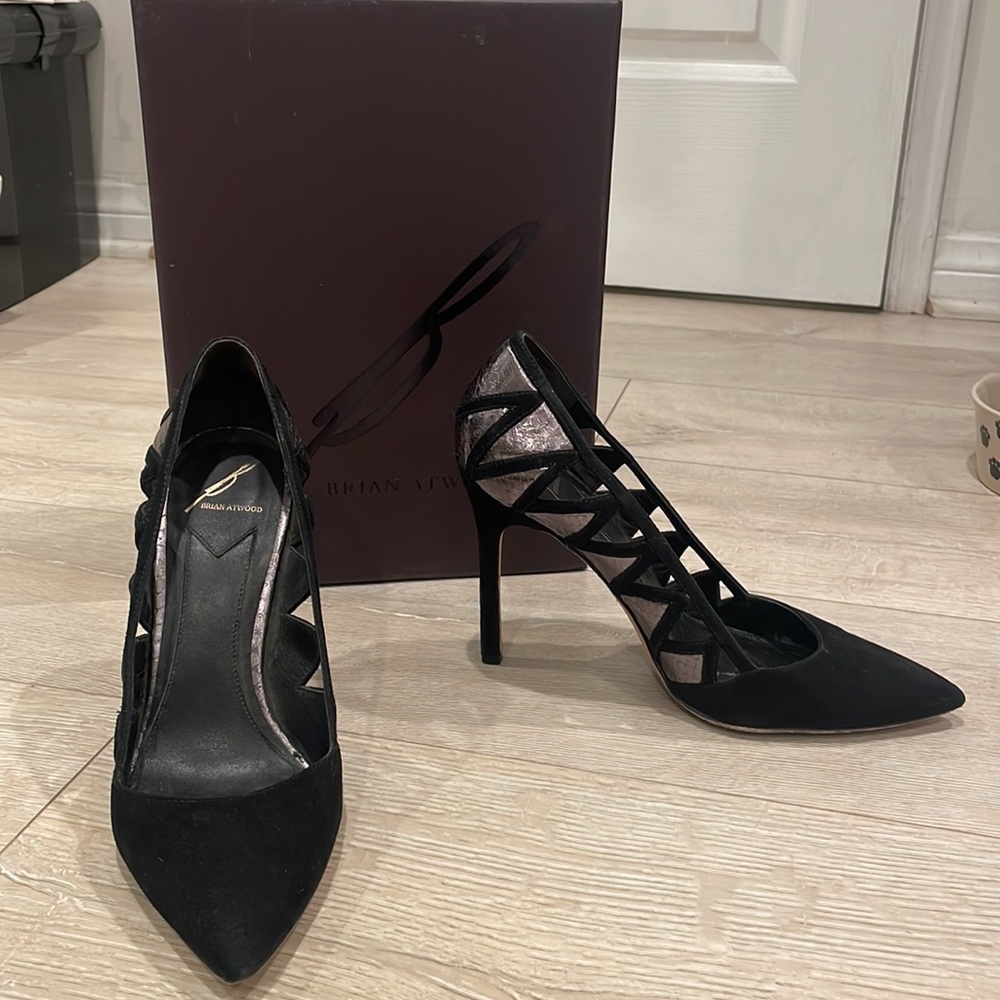 Brian Atwood, Nicolette suede pumps - Picture 3 of 11